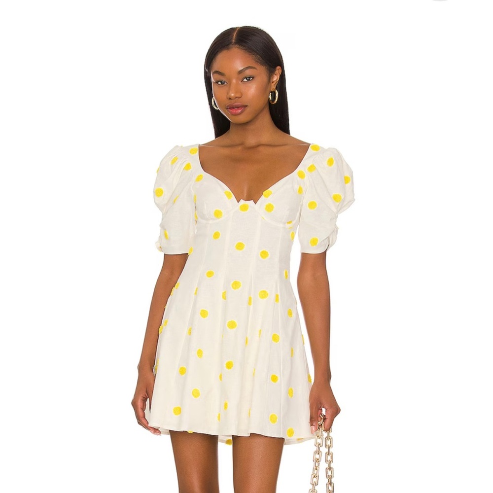 For love and Lemons Claude Mini Dress in White